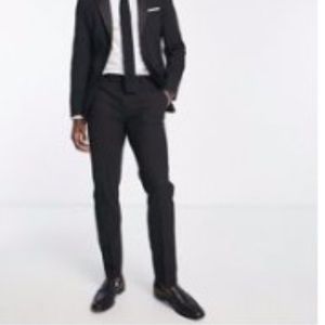 Homme Slim Fit Tux Suit Pants Black